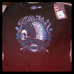 NWT Affliction crop top xl